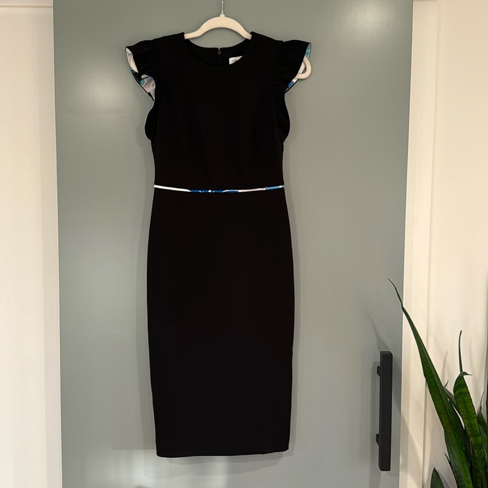 Calvin Klein Ruffle Sleeve Dress